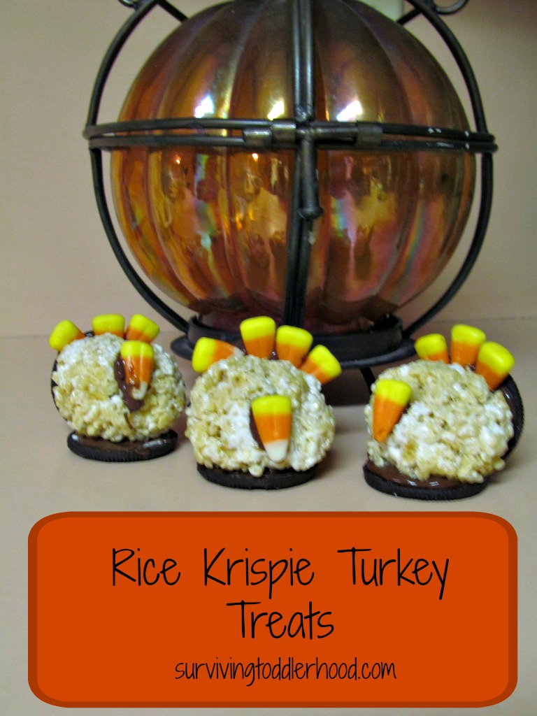 Thanksgiving Memory: Rice Krispie Turkey Treats