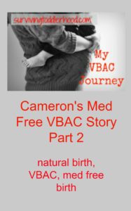 My VBAC labor with Cameron seemed to stall...thankfully my doula kept my husband and I on track and we were able to acheive my goal of a med free vaginal birth.