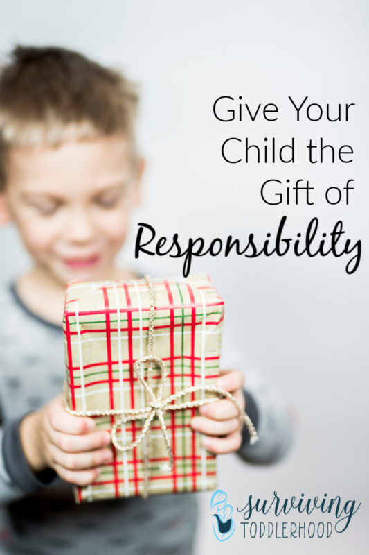 Want to raise responsible adults? Give your child the gift of responsibility. #motherhood #christianmotherhood #momhacks #charactertraining