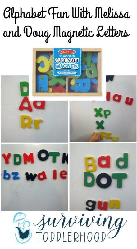 Add some alphabet fun to your tot school or preschool day with magnetic letters. These games are perfect for your homeschool student, different ideas for preschool through kindergarten aged students. #learningathome #totschool #homeschool #preschool 
