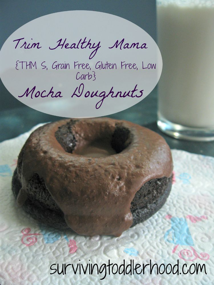 Trim Healthy Mama Mocha Doughnuts {THM S, Grain Free, Gluten Free, Low Sugar, Low Carb}