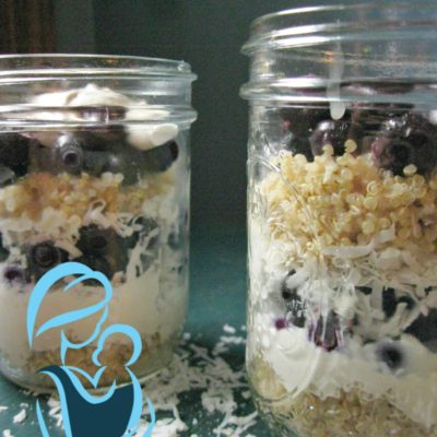 Quinoa and Blueberry Breakfast Parfaits with Vanilla Cashew Cream {Grain Free, Dairy Free, Sugar Free, Low Carb}