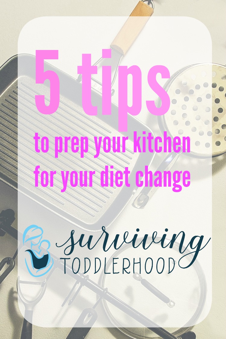 Prep Your Kitchen For Your Diet Change. Whether it is because of food allergies, food sensitivities, or just because you want to eat healthier, these tips will get you on the right track to a better eating style!