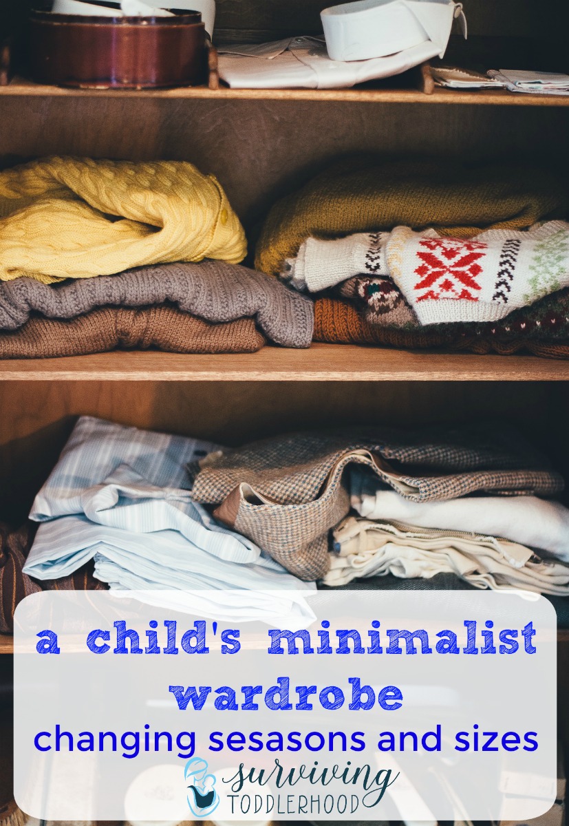 Changing Seasons and Sizes with your child's minimalistic wardrobe. Does your child have a minimal wardrobe? Here is how we reduce clutter and storage when changing seasons and sizes with our capsule wardrobes. Motherhood | Minimalism | Minimalist | Mothering |Toddlers | Clothes for Children | Christian Motherhood | 
