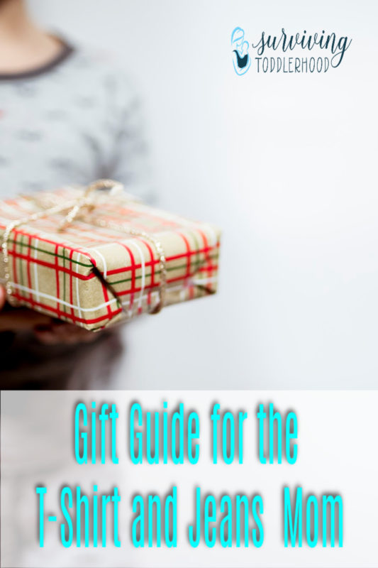 Here is a gift guide for the t-shirt and jeans mom in your life!! If you need ideas for Christmas, a birthday, or just because, use the suggestions here to get your special lady something great! #christmaslist #giftguide #momlife #motherhood #giftsformom 