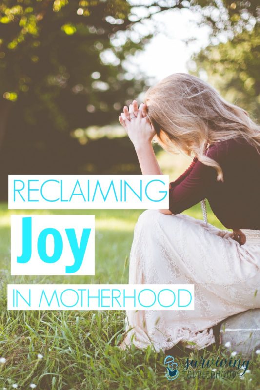 Reclaiming Joy in Motherhood. If you have been noticing a lack of joy in your mothering lately, you aren't alone. Here are some things you can do to help you reclaim your joy and grow closer to Christ. #christianmotherhood #motherhood #christianblogger #mothering #largefamily #stayathomemom #workathomemom #bossmom #christianmom #christianfamily #familylife